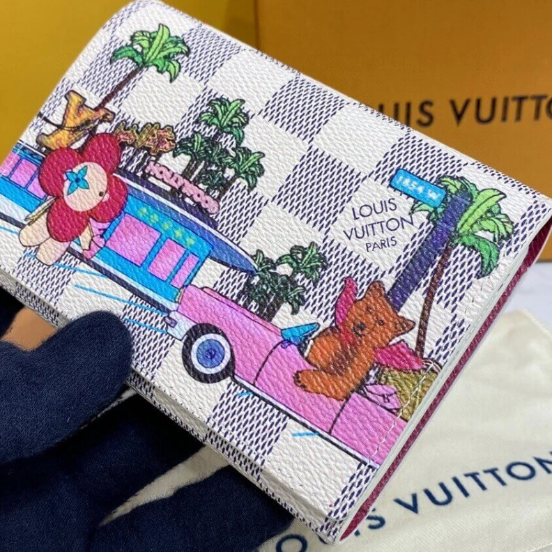Replica bag This compa Louis Vuitton Damier Azur Victorine Wallet