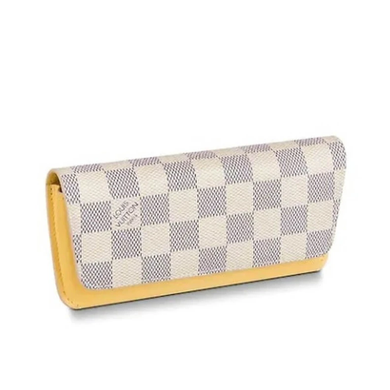 Pineapple Louis Vuitton Damier Azur Woody Glasses Case