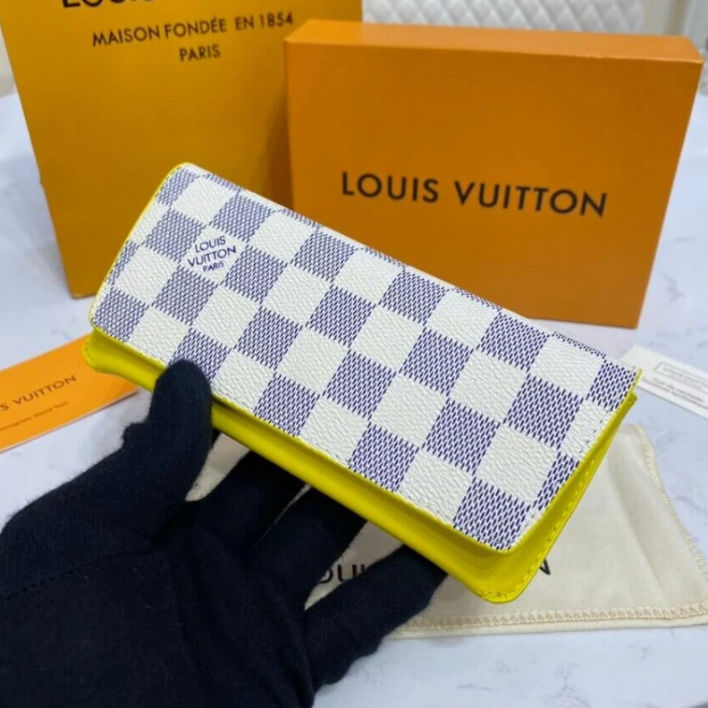 Louis vuitton locations Pineapple Louis Vuitton Damier Azur Woody Glasses Case
