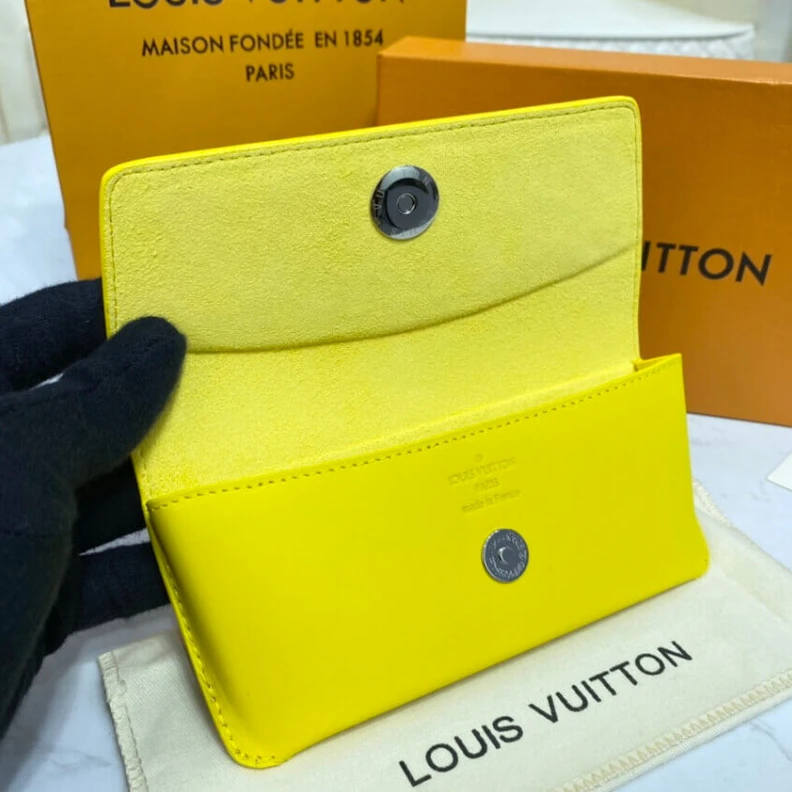 Louis vuitton locations Pineapple Louis Vuitton Damier Azur Woody Glasses Case