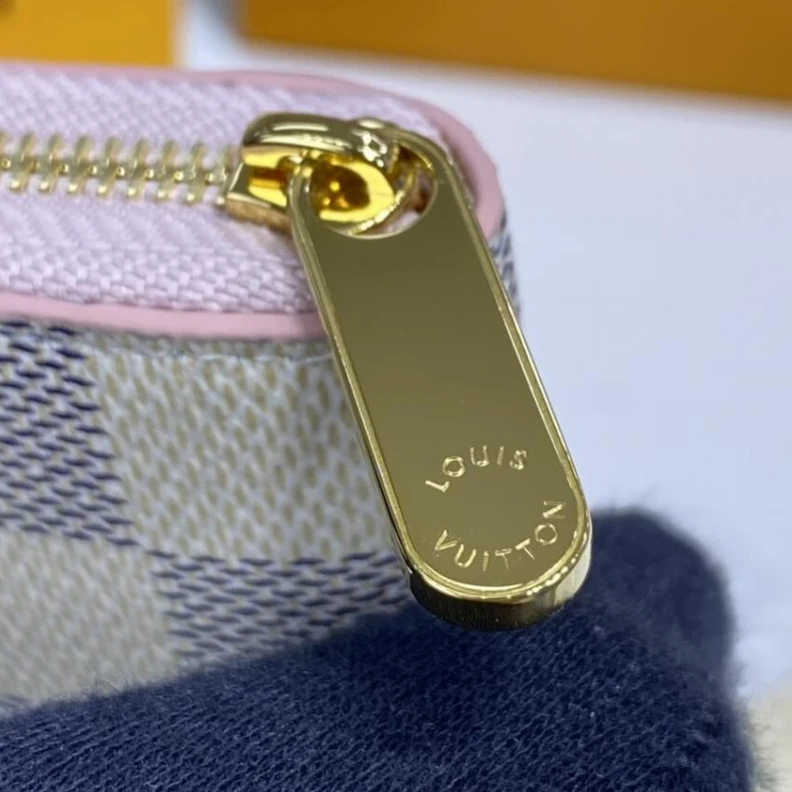 Replica bags lv Goldcolou Louis Vuitton Damier Azur Zippy Coin Purse Pink