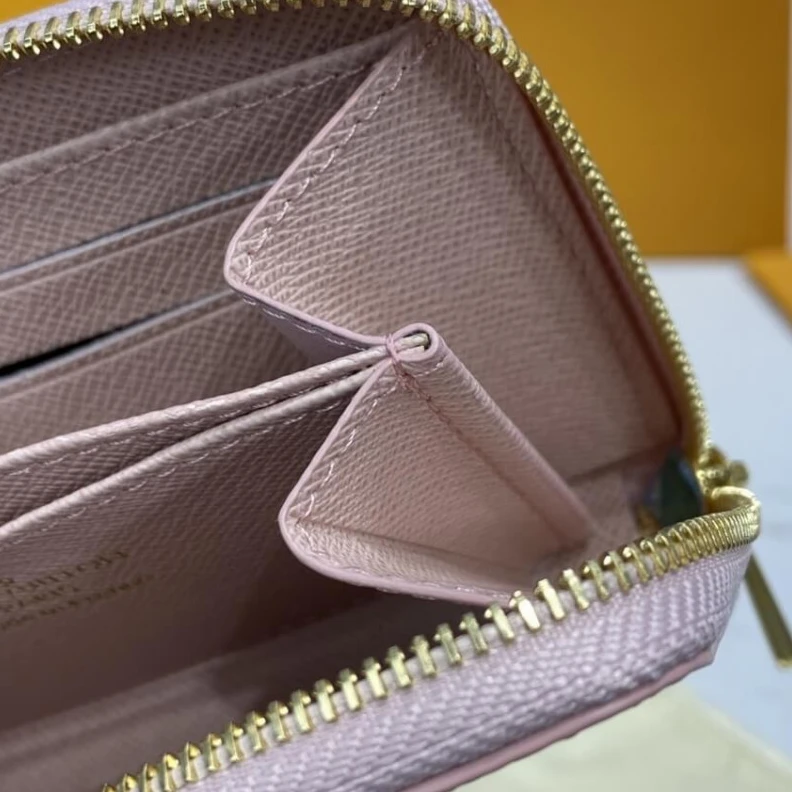 Replica bags lv Goldcolou Louis Vuitton Damier Azur Zippy Coin Purse Pink