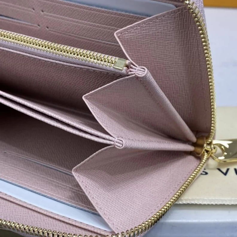 Top lv Damier Az Louis Vuitton Damier Azur Zippy Wallet Pink