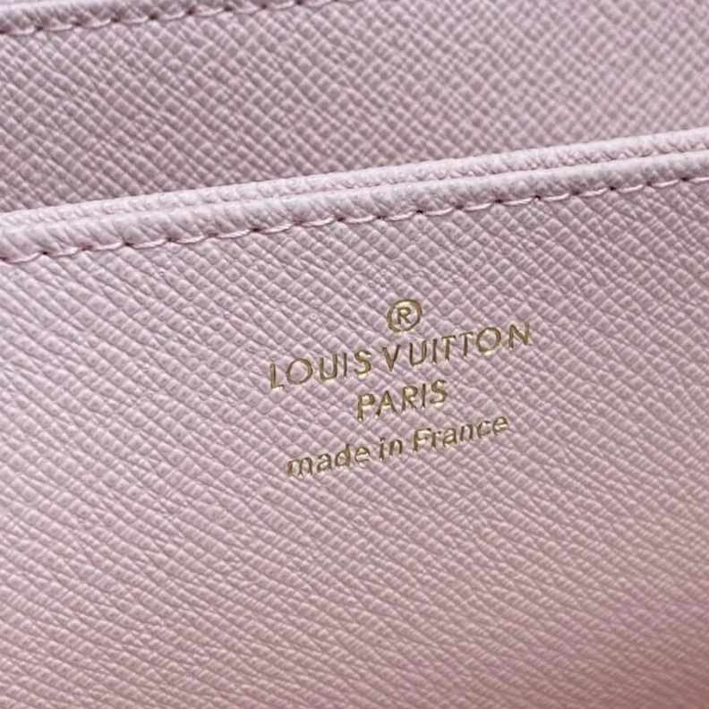 Top lv Damier Az Louis Vuitton Damier Azur Zippy Wallet Pink