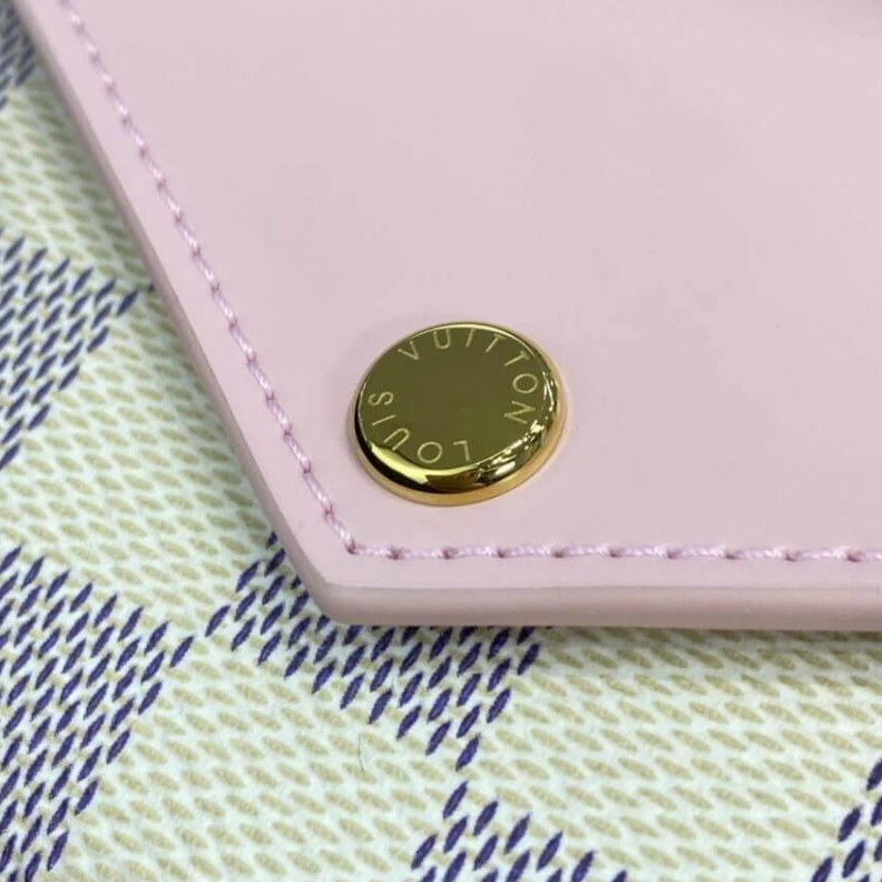 Replica bags lv Goldcolou Louis Vuitton Damier Azur Zoe Wallet Pink
