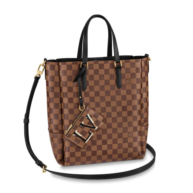 Inside fl LV Damier Belmont MM Black