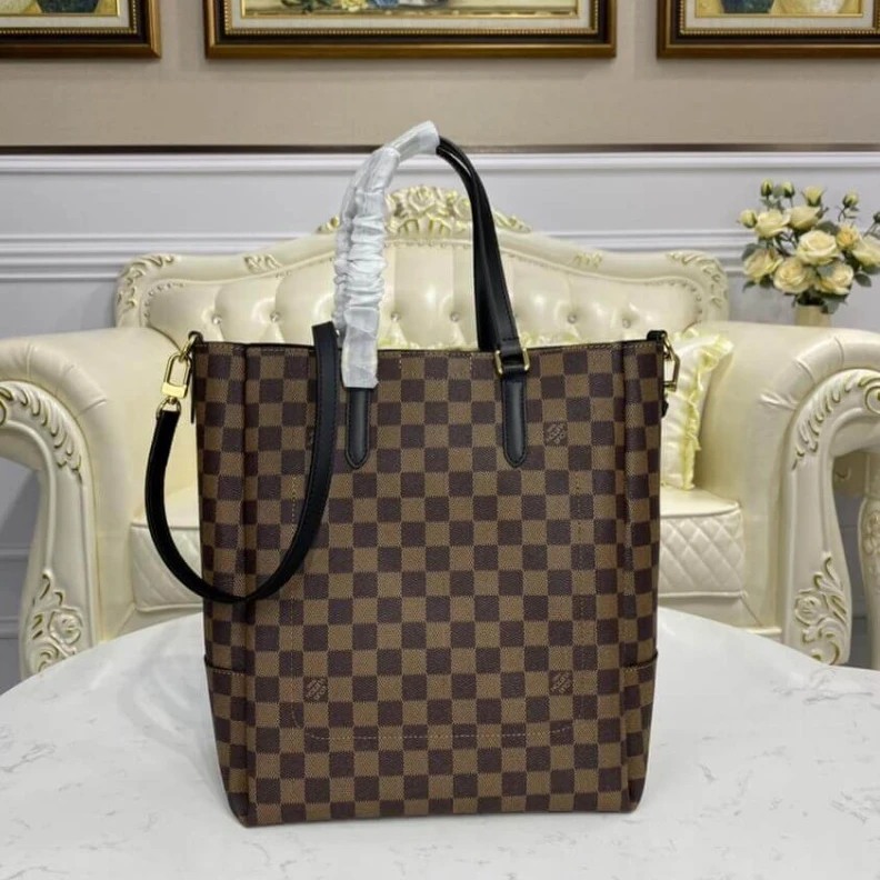 Top lv Inside fl LV Damier Belmont MM Black