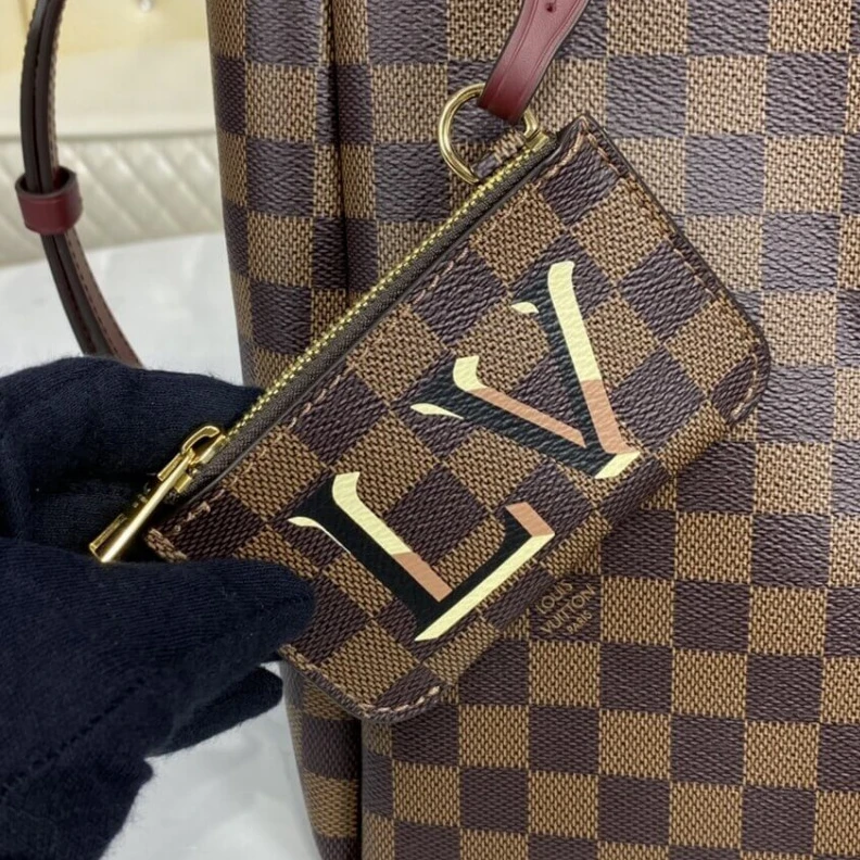 Replica bags Strap dro LV Damier Belmont MM Burgundy