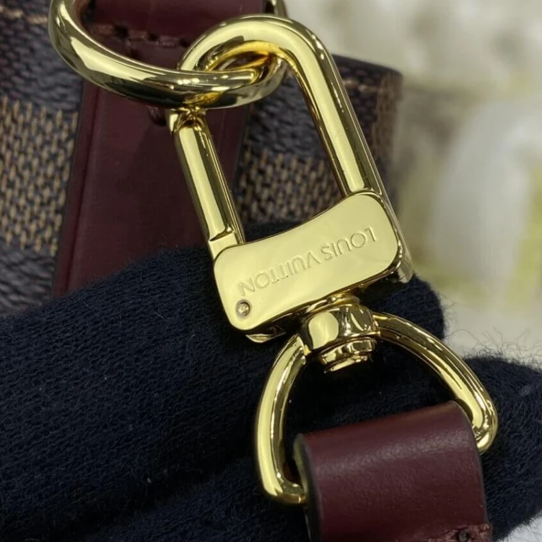 Replica bags Strap dro LV Damier Belmont MM Burgundy