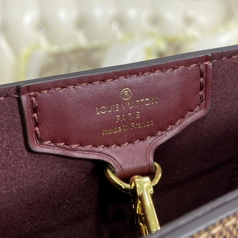 Replica bags Strap dro LV Damier Belmont MM Burgundy