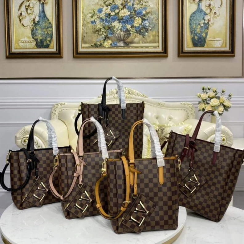 Replica bags Strap dro LV Damier Belmont MM Burgundy