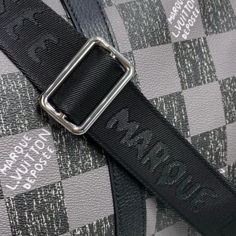 Mythick.ru Louis Vuitton Damier Checkerboard Pattern Keepall Bandoulière 45 Black