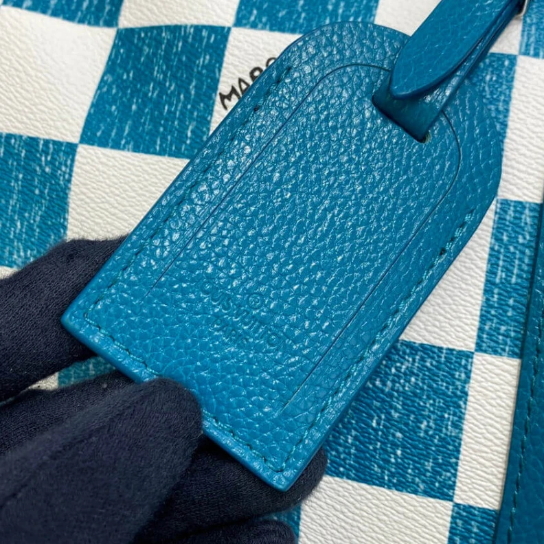 Replica bags Cabin siz Louis Vuitton Damier Checkerboard Pattern Keepall Bandoulière 45 Green