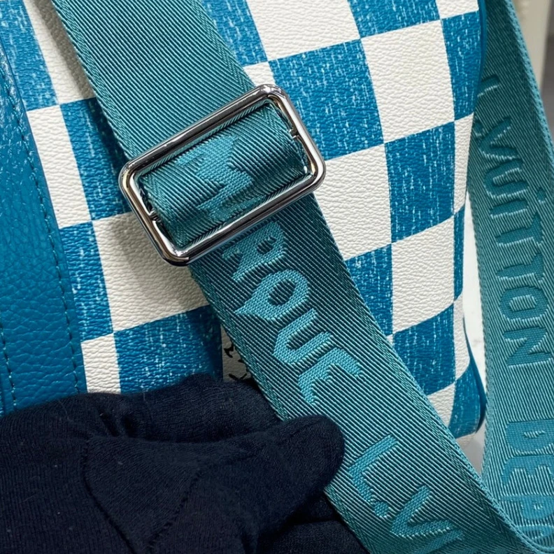Replica bags Cabin siz Louis Vuitton Damier Checkerboard Pattern Keepall Bandoulière 45 Green
