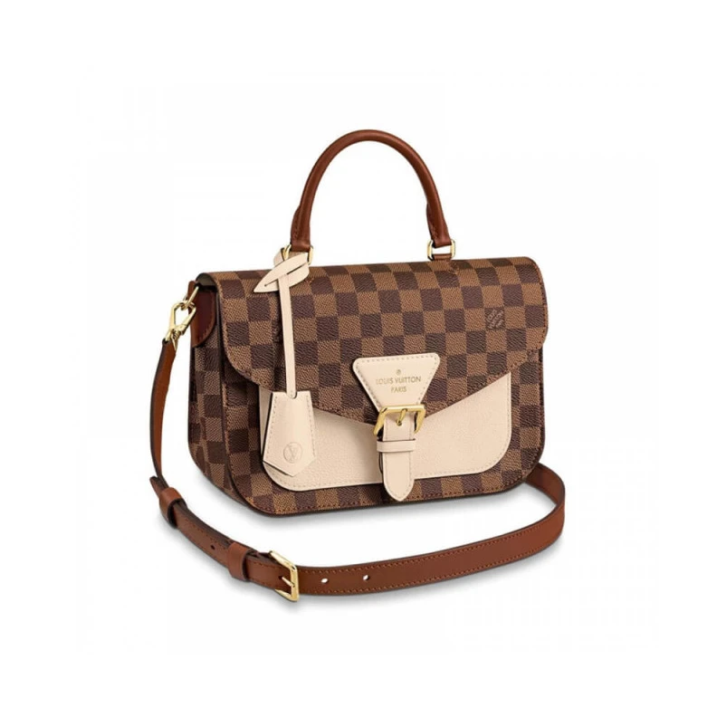 Handle: S LV Damier Ebene Beaumarchais White