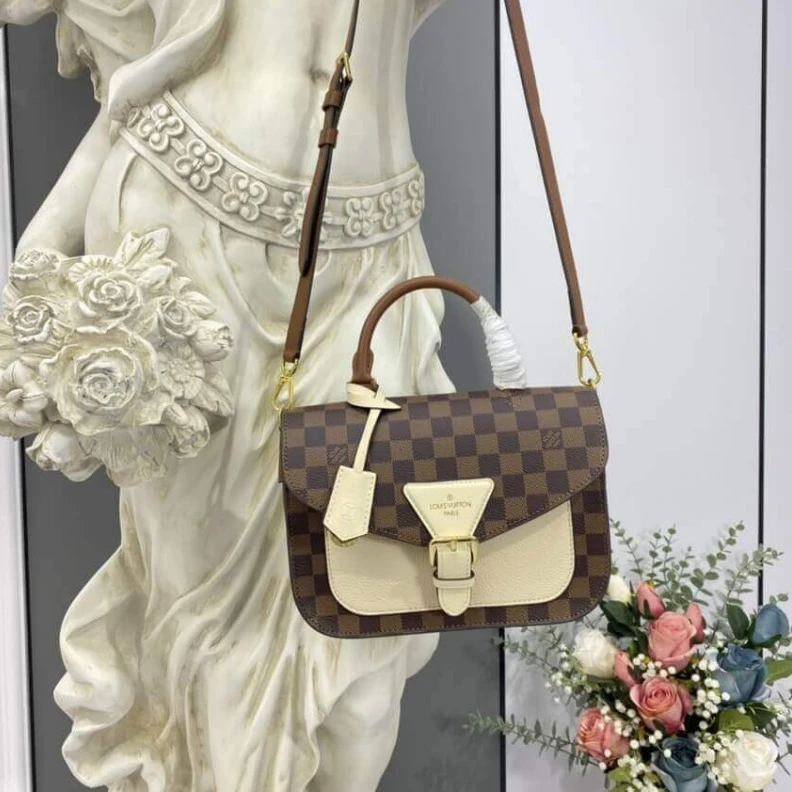 Replica bag Handle: S LV Damier Ebene Beaumarchais White