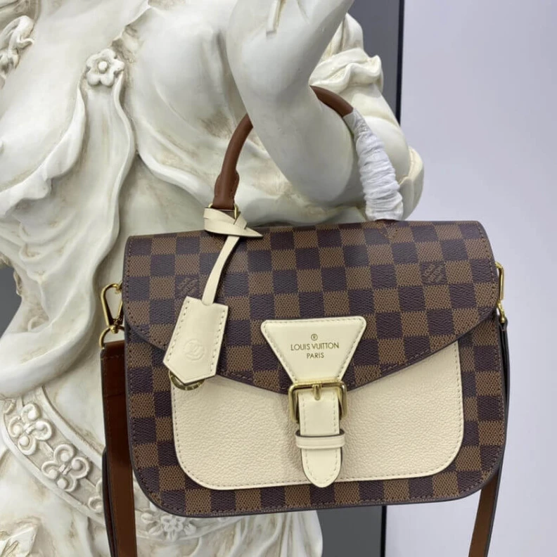 Replica bag Handle: S LV Damier Ebene Beaumarchais White