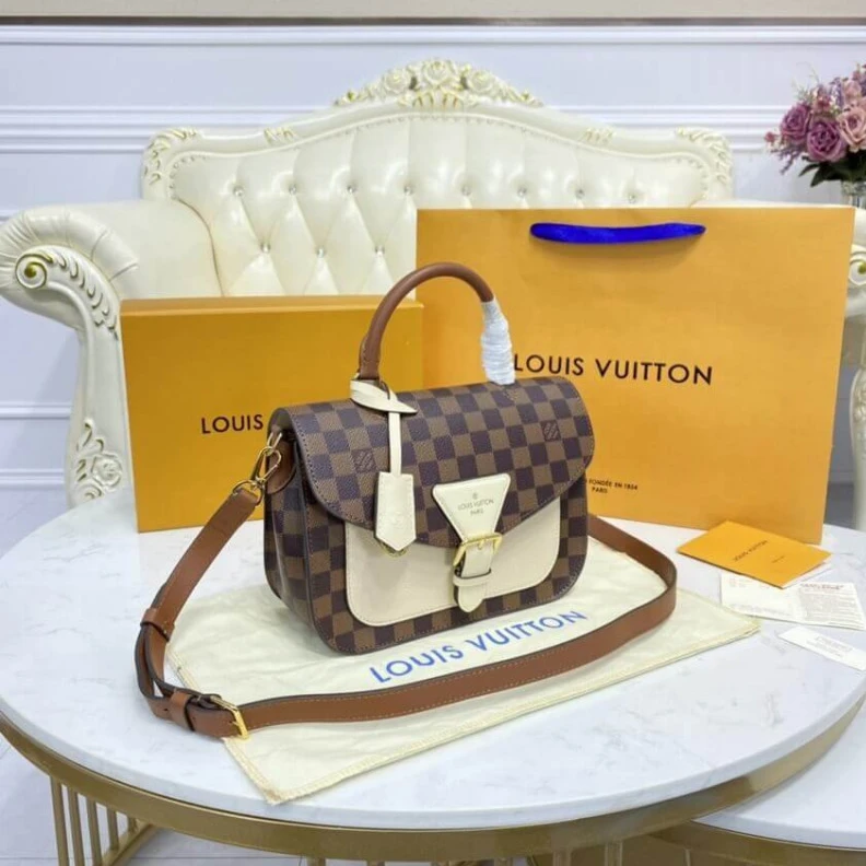 Replica bag Handle: S LV Damier Ebene Beaumarchais White