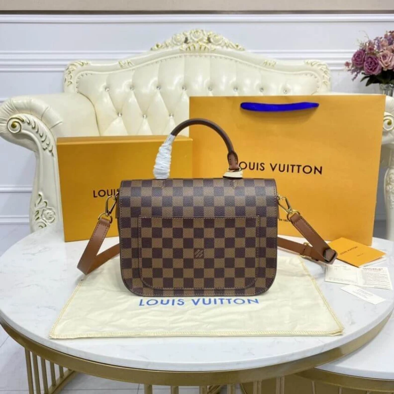 Replica bag Handle: S LV Damier Ebene Beaumarchais White