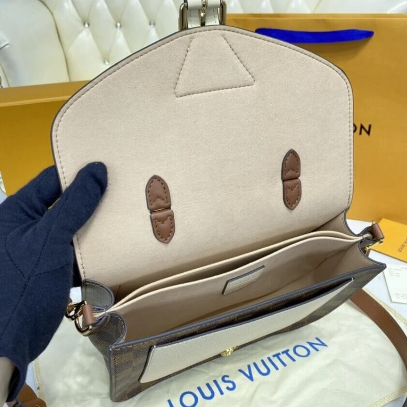 Replica bag Handle: S LV Damier Ebene Beaumarchais White