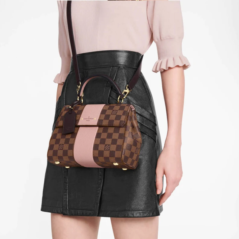 Top lv Strap: Re LV Damier Ebene Bond Street BB Magnolia