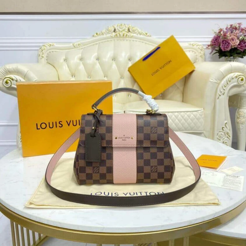 Top lv Strap: Re LV Damier Ebene Bond Street BB Magnolia