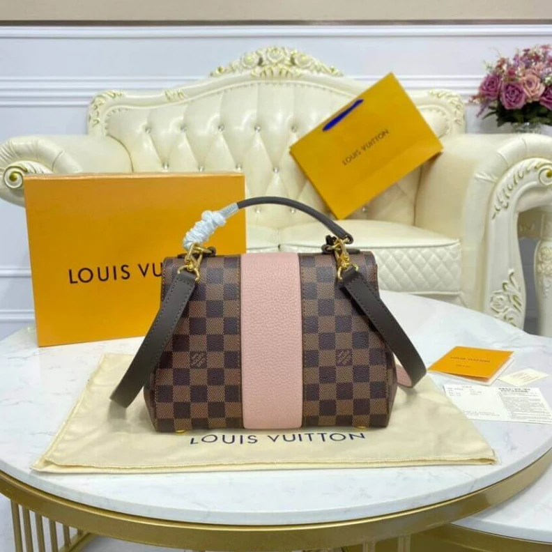Top lv Strap: Re LV Damier Ebene Bond Street BB Magnolia