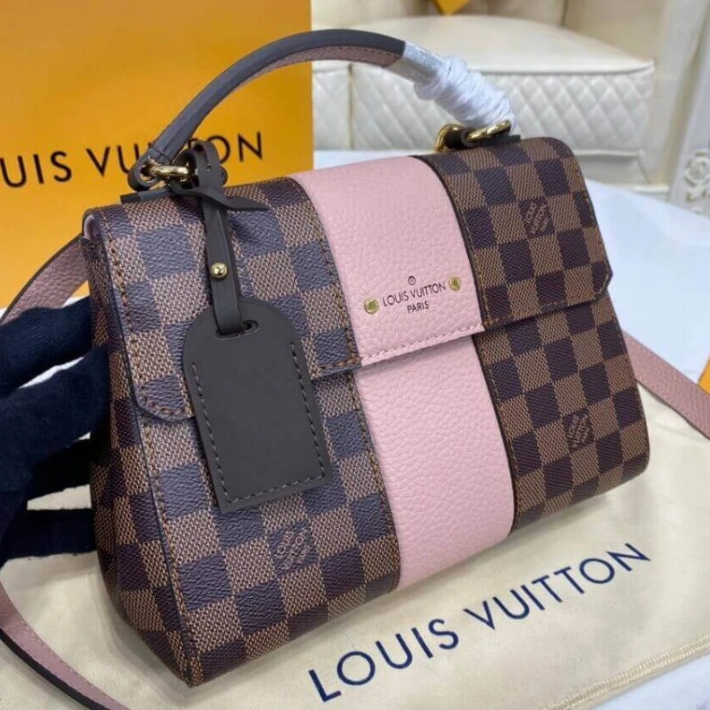 Top lv Strap: Re LV Damier Ebene Bond Street BB Magnolia