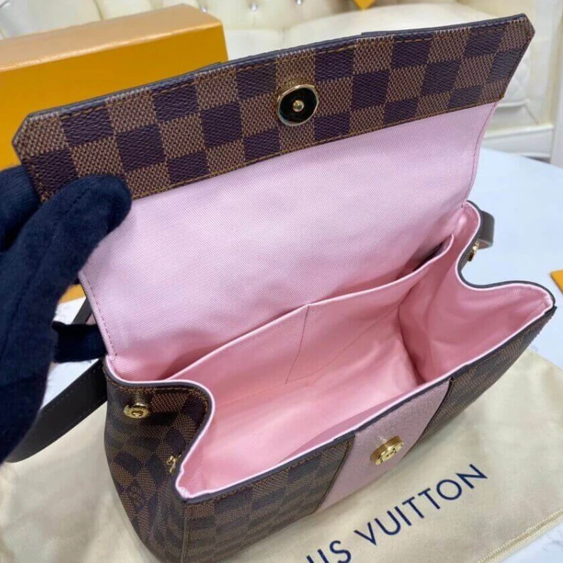 Top lv Strap: Re LV Damier Ebene Bond Street BB Magnolia