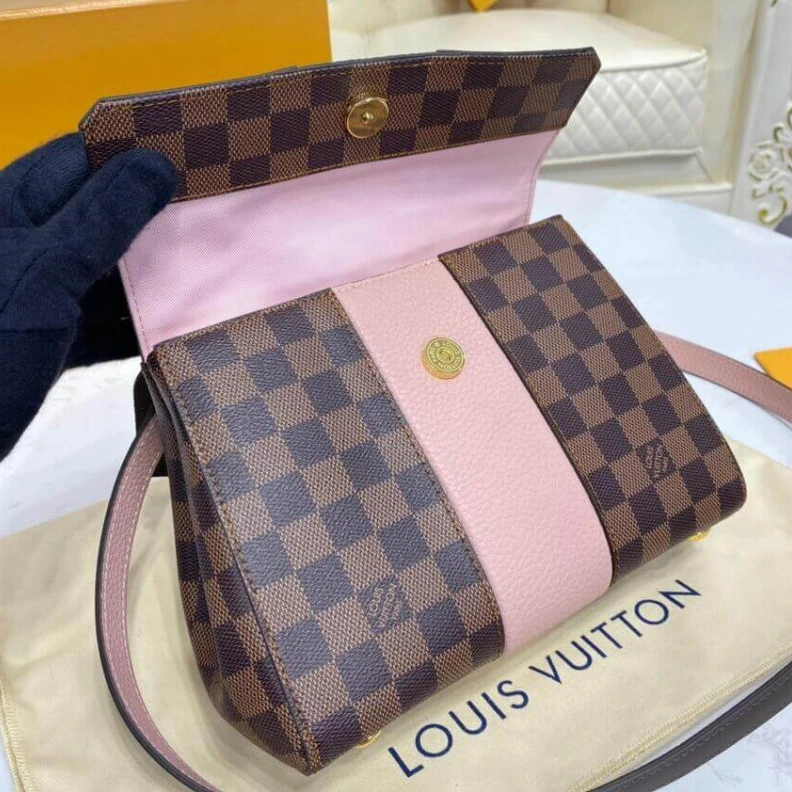 Top lv Strap: Re LV Damier Ebene Bond Street BB Magnolia