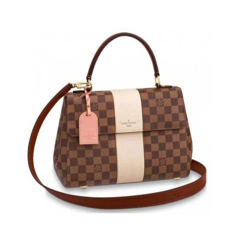 2 side pr Louis Vuitton Damier Ebene Bond Street MM Beige