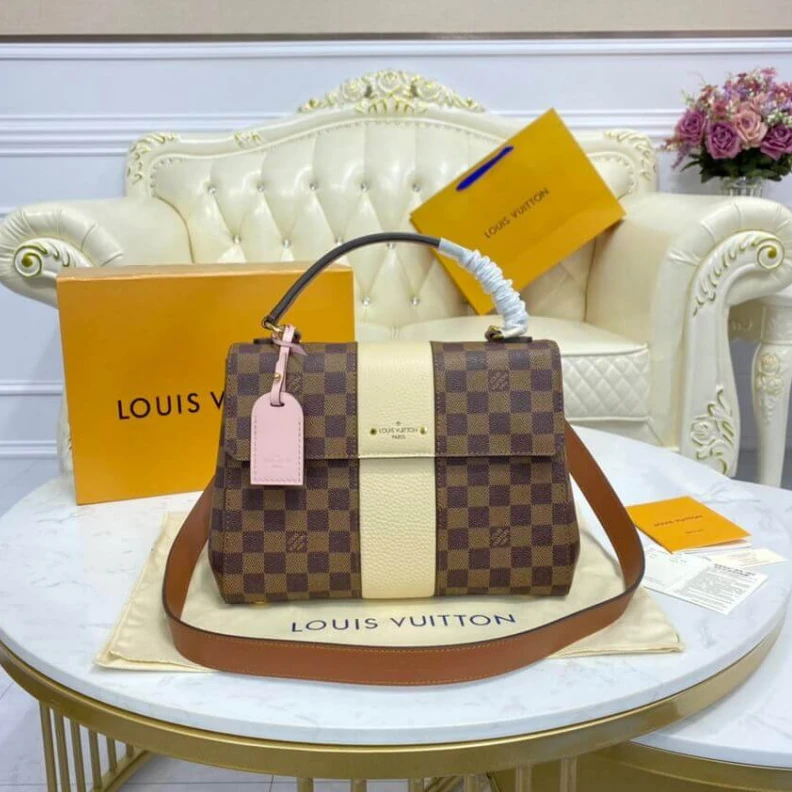 Replica bags lv 2 side pr Louis Vuitton Damier Ebene Bond Street MM Beige
