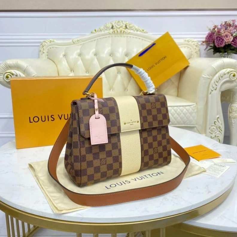 Replica bags lv 2 side pr Louis Vuitton Damier Ebene Bond Street MM Beige