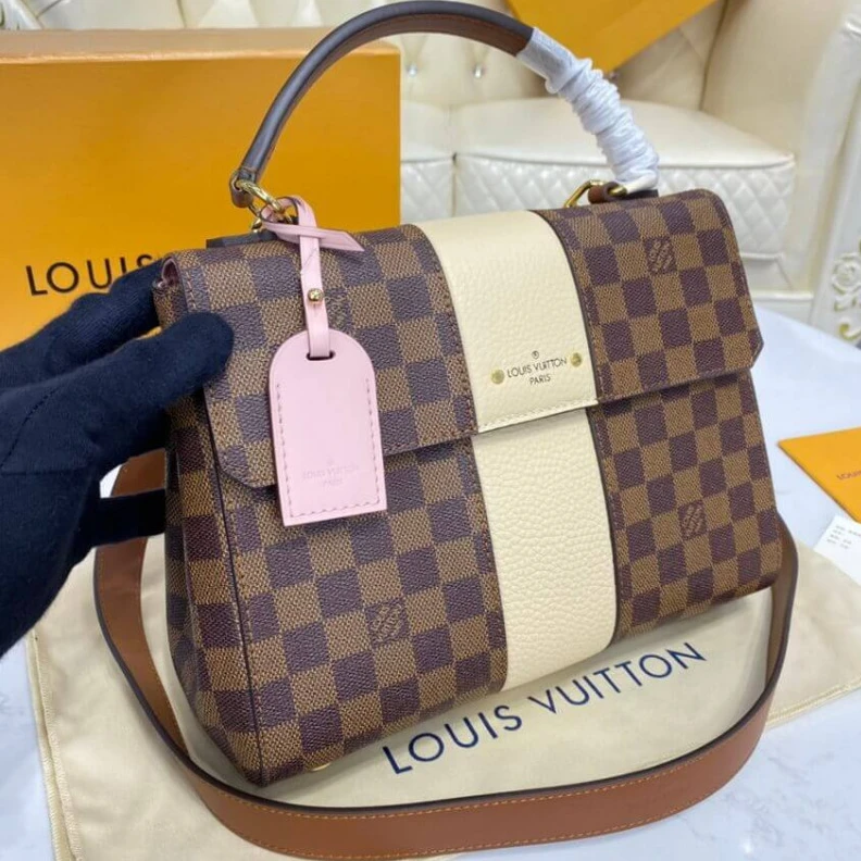 Replica bags lv 2 side pr Louis Vuitton Damier Ebene Bond Street MM Beige