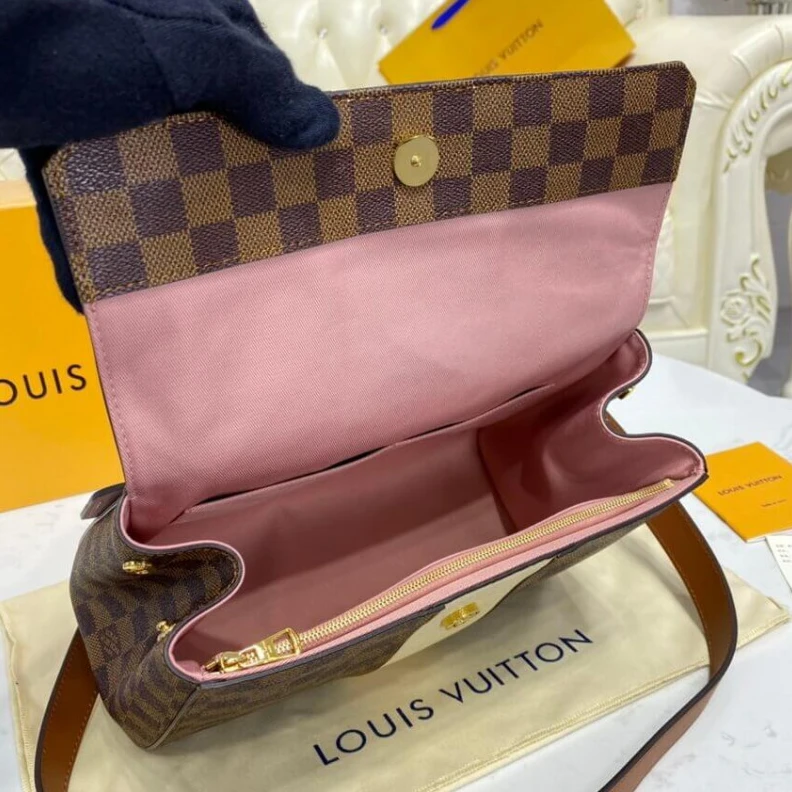 Replica bags lv 2 side pr Louis Vuitton Damier Ebene Bond Street MM Beige