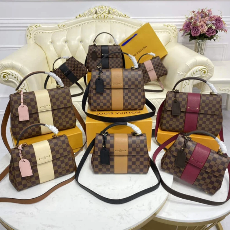 Replica bags lv 2 side pr Louis Vuitton Damier Ebene Bond Street MM Beige