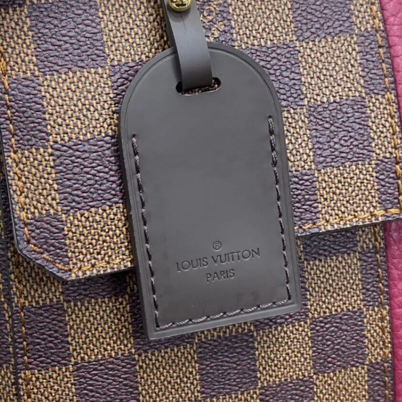 Replica bags lv 1 top han Louis Vuitton Damier Ebene Bond Street MM Fuchsia
