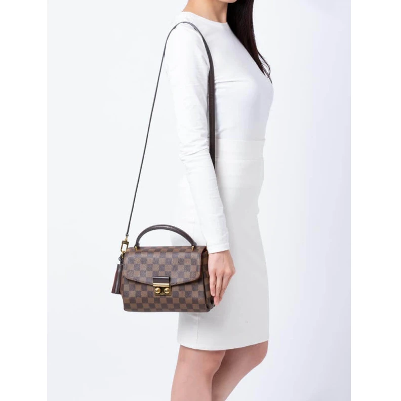 Replica bags Damier Eb Louis Vuitton Damier Ebene Canvas Croisette