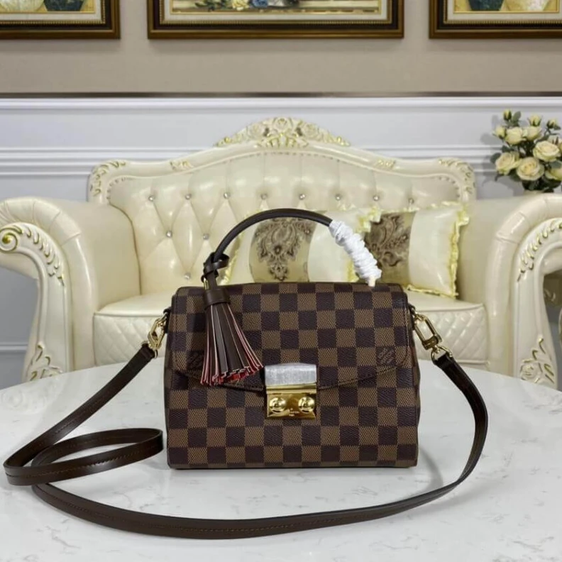 Replica bags Damier Eb Louis Vuitton Damier Ebene Canvas Croisette