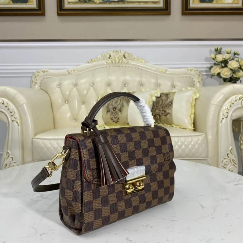 Replica bags Damier Eb Louis Vuitton Damier Ebene Canvas Croisette