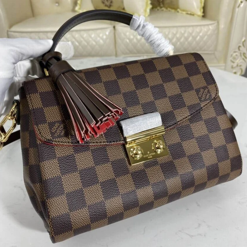 Replica bags Damier Eb Louis Vuitton Damier Ebene Canvas Croisette