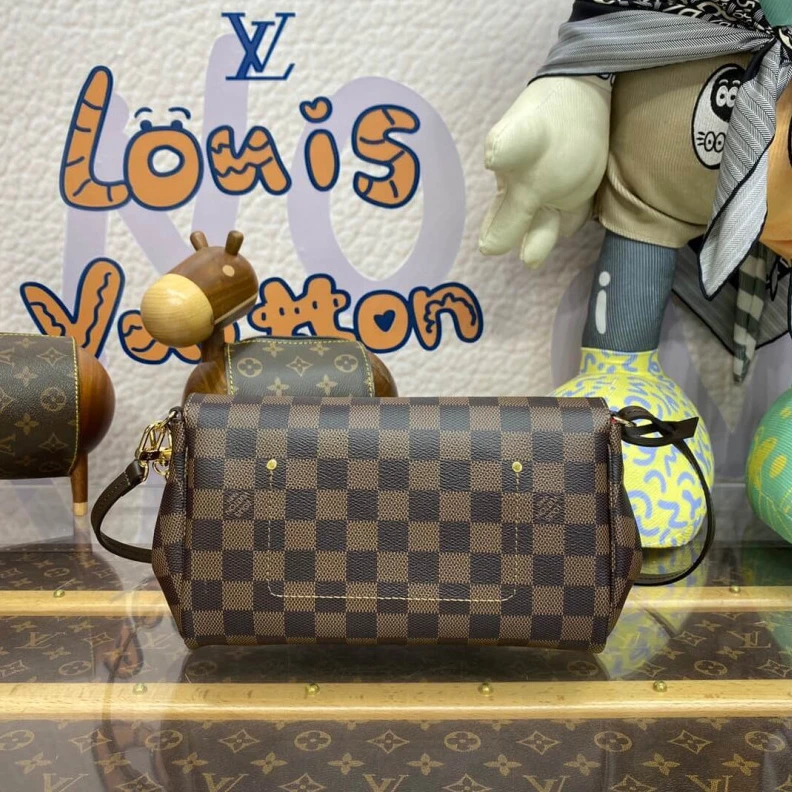 Replica bags Removable LV Damier Ebene Canvas Favorite MM