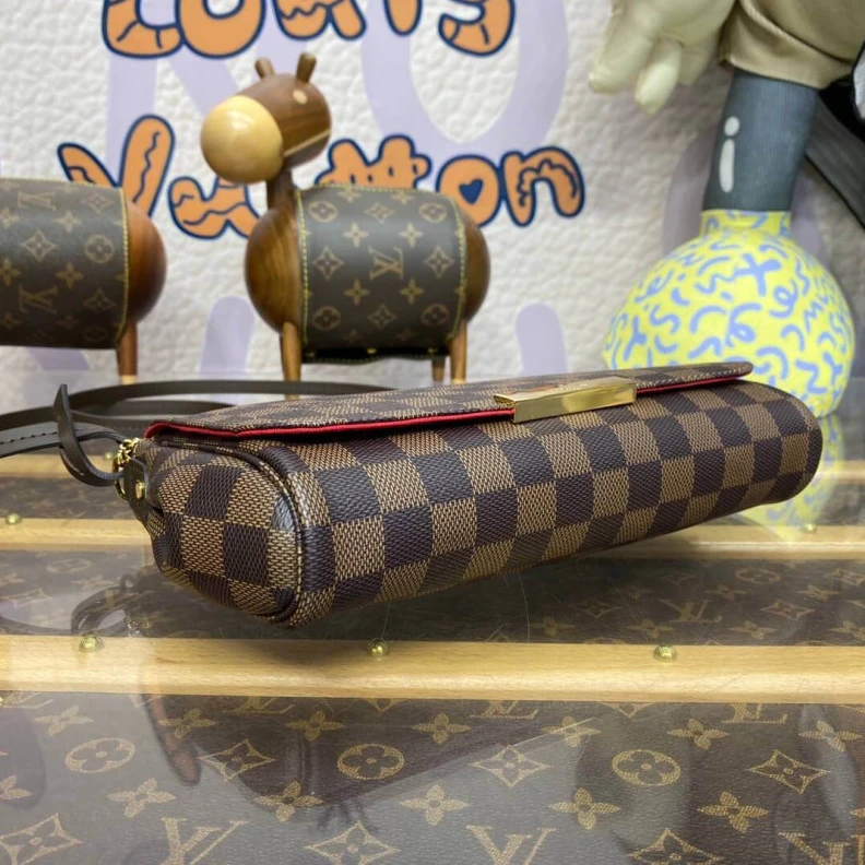 Replica bags Removable LV Damier Ebene Canvas Favorite MM
