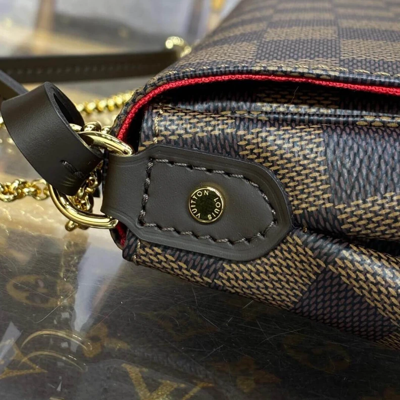 Replica bags Removable LV Damier Ebene Canvas Favorite MM