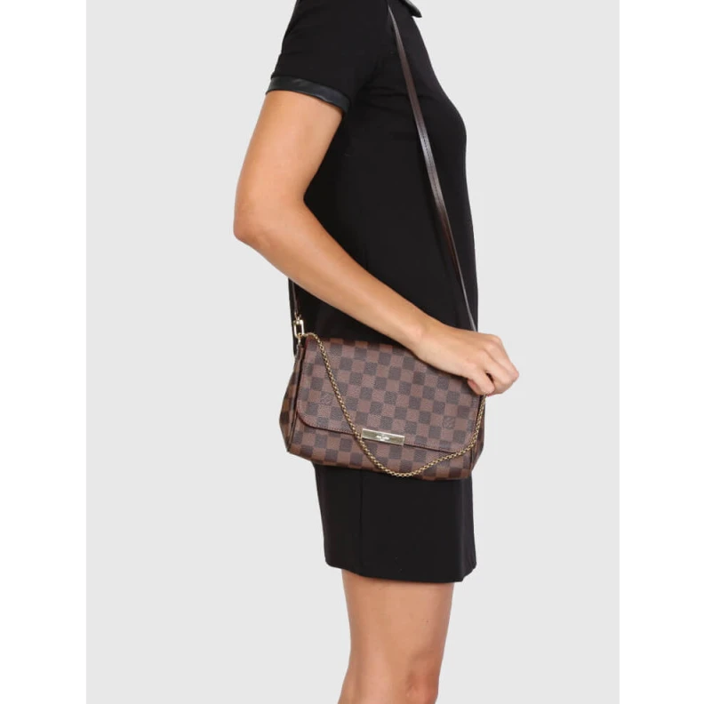 Replica bags Removable LV Damier Ebene Canvas Favorite MM