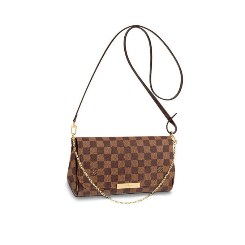 Removable LV Damier Ebene Canvas Favorite MM