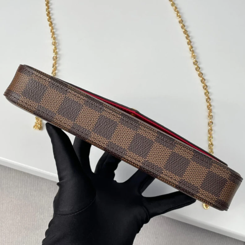 Replica bag 21 x 12 x LV Damier Ebene Canvas Felicie Pochette