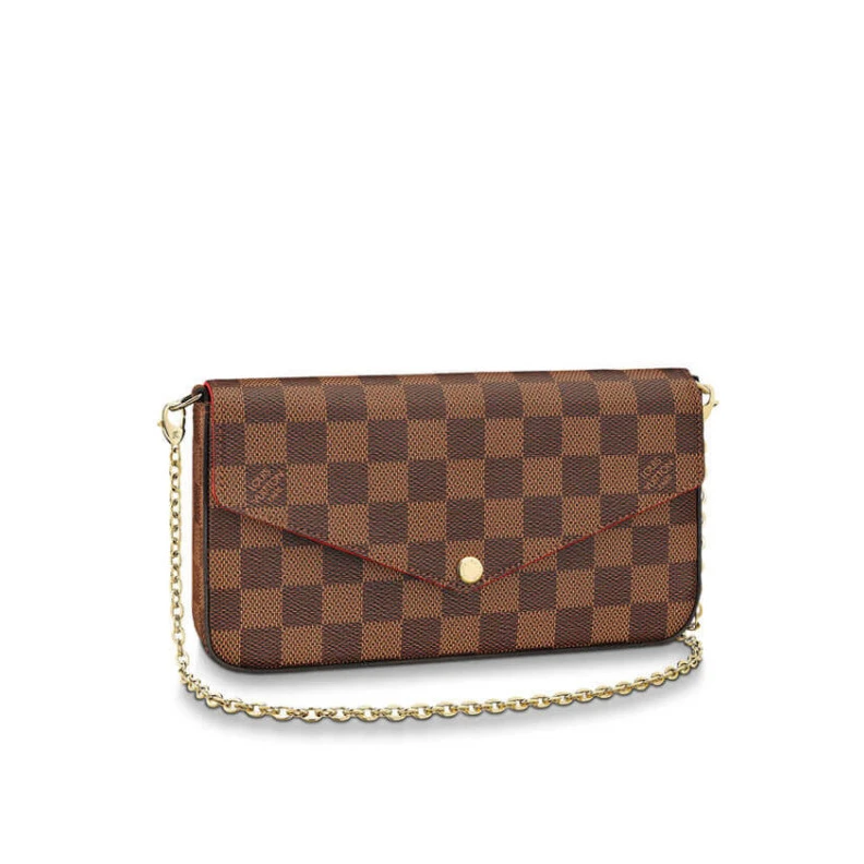 21 x 12 x LV Damier Ebene Canvas Felicie Pochette