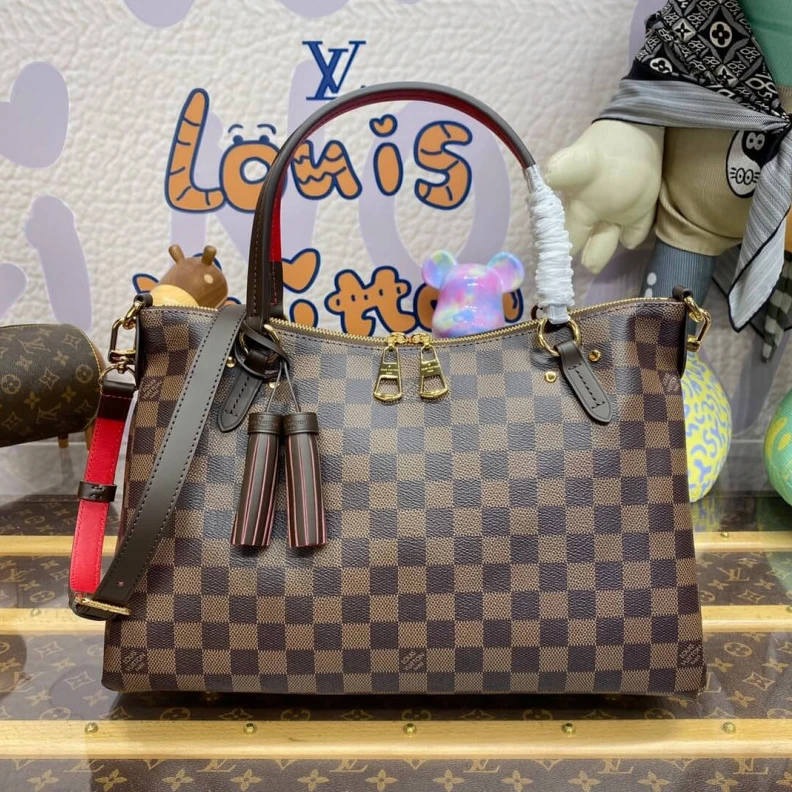 Replica bags Removable LV Damier Ebene Canvas Lymington Bag