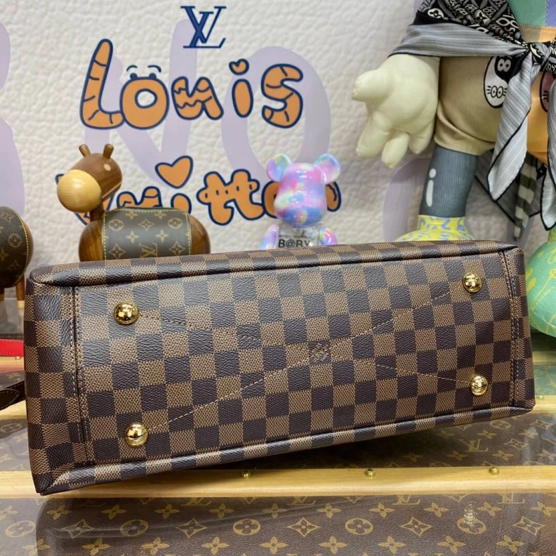 Replica bags Removable LV Damier Ebene Canvas Lymington Bag